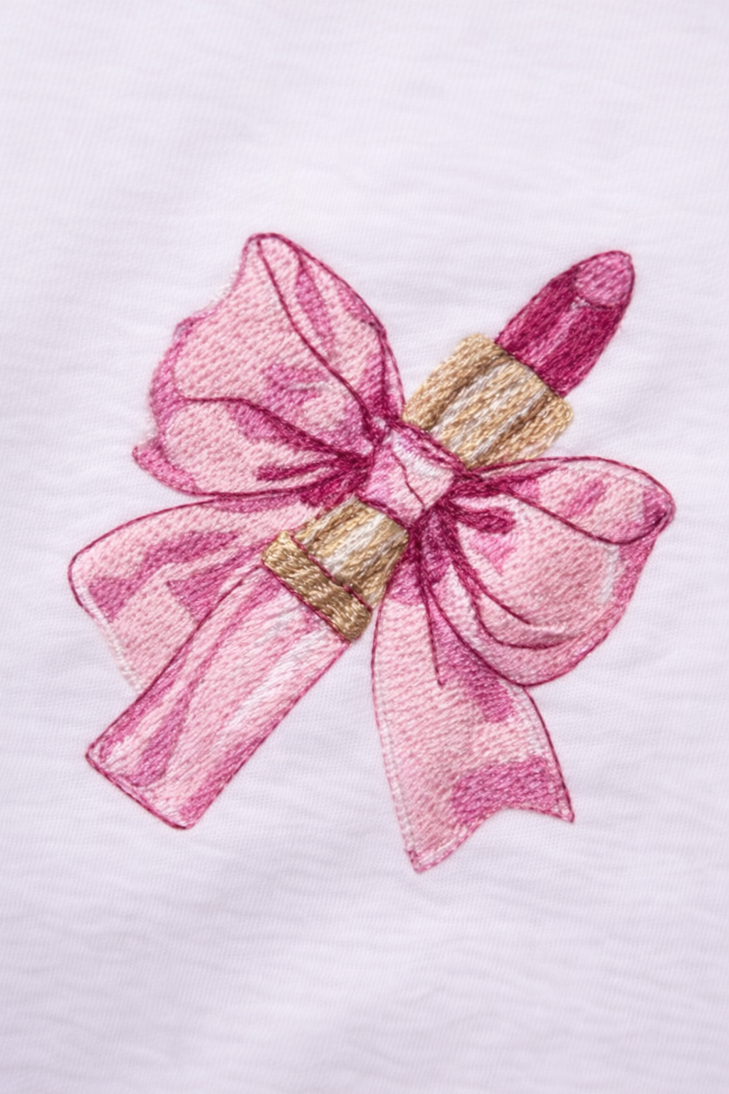 Rose Ribbon Lipstick Tee
