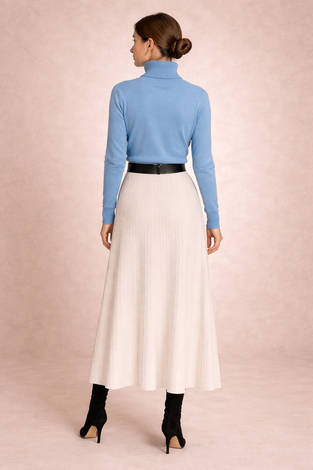Signature Pleated Knit Skirt